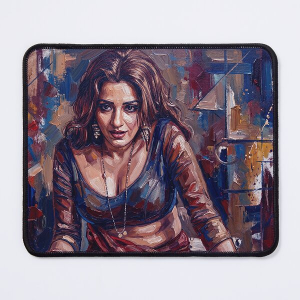 Item preview, Strong South Asian Woman Art Abstract Cultural Portrait Traditional Attire designed and sold by ARTCREATESHOP.