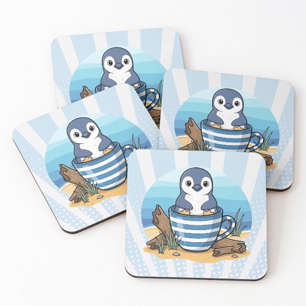 Item preview, Little Blue Penguin in a Mug – Cute Kiwiana Bird Art  designed and sold by MvuuStudio.