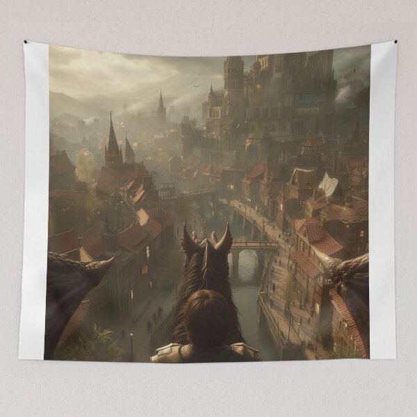 Item preview, Flight to the Citadel of Ashen Skies designed and sold by oanaunciuleanu.