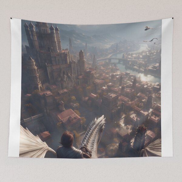 Item preview, Flight to the Citadel of Ashen Skies designed and sold by oanaunciuleanu.