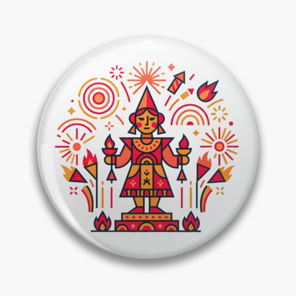 Item preview, Las Fallas Valencia Fire Festival Folk Art Design designed and sold by YounexxART.