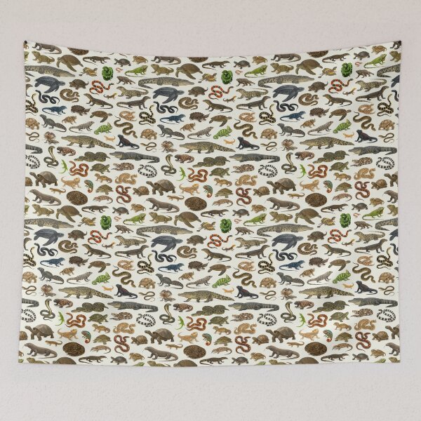 Item preview,  Reptiles of the World Retro Wildlife Identification Chart designed and sold by kakarikihill.