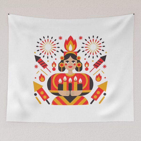 Item preview, Valencia Las Fallas Festival Fireworks Illustration designed and sold by YounexxART.