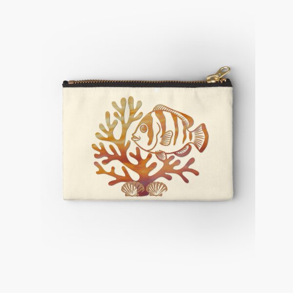 Item preview, Orange Clownfish Coral Silhouette - Tropical Reef Art designed and sold by 3DDesignSpot.
