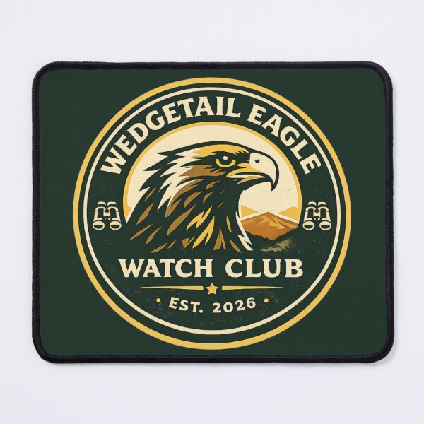 Item preview, Wedgetail Eagle Watch Club – Vintage Birdwatcher Badge designed and sold by PawPrintCustom.