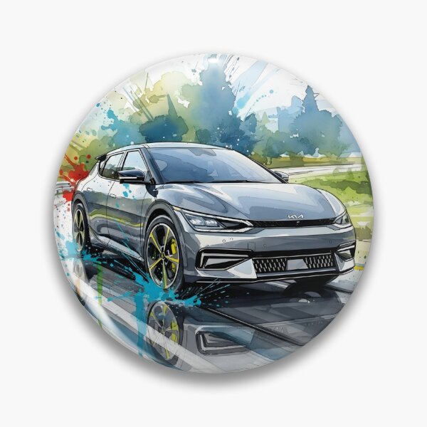 Item preview, Kia EV6 Electric Car Watercolor Art – Futuristic EV Performance Illustration designed and sold by Motorline44.