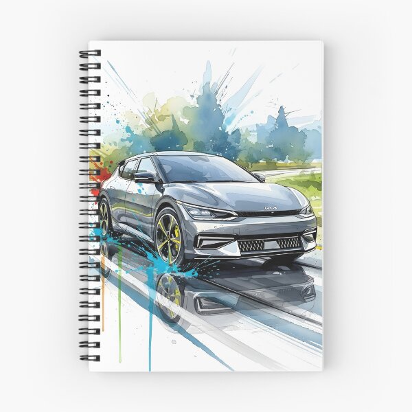 Item preview, Kia EV6 Electric Car Watercolor Art – Futuristic EV Performance Illustration designed and sold by Motorline44.