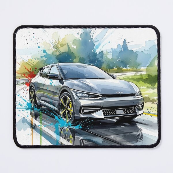 Item preview, Kia EV6 Electric Car Watercolor Art – Futuristic EV Performance Illustration designed and sold by Motorline44.