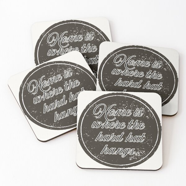 Item preview, Home is Where the Hard Hat Hangs designed and sold by hardhathunny.
