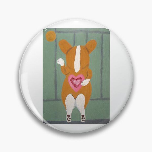 Item preview, Corgi at Dooor with Heart Card designed and sold by Squirreldumplings.