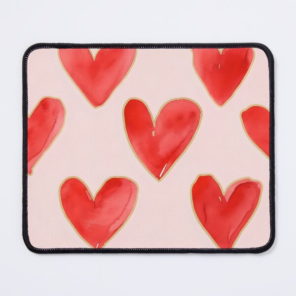 Item preview, Watercolor Red Hearts Seamless Pattern designed and sold by SarahRoseZenaun.