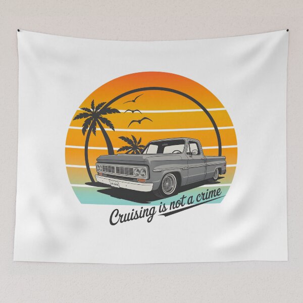 Item preview, Cruising Is Not a Crime Vintage Truck – Retro Classic Pickup Sunset Car Enthusiast Design designed and sold by ArcticFoxStudio.