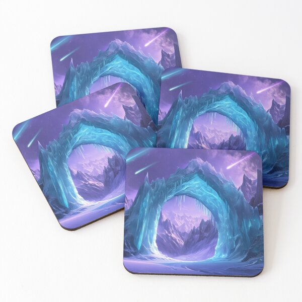 Item preview, Celestial Ice Arch — Fantasy Cosmic Landscape designed and sold by SarahRoseZenaun.