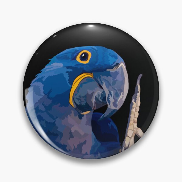 Item preview, H is for Hyacinth Macaw,Hyacinth Macaw Artwork – Vibrant Parrot Illustration and Exotic Bird Design designed and sold by PrettylittlepastelUk.