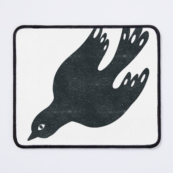 Item preview, folk art bird lino print designed and sold by KitschByKate.