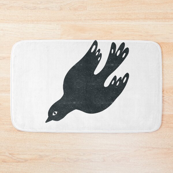 Item preview, folk art bird lino print designed and sold by KitschByKate.