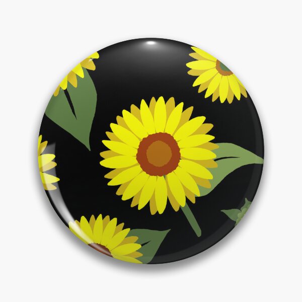 Item preview, Sunflowers on a black background designed and sold by Myriam Plante.
