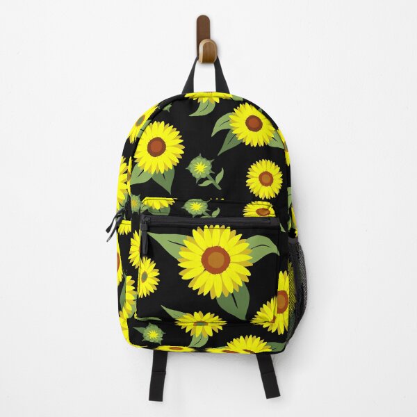 Item preview, Sunflowers on a black background designed and sold by Myriam Plante.