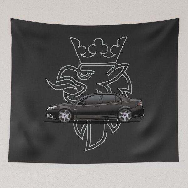 Item preview, Saab 93 Turbo X Aero Illustration Black designed and sold by blackdogshop.