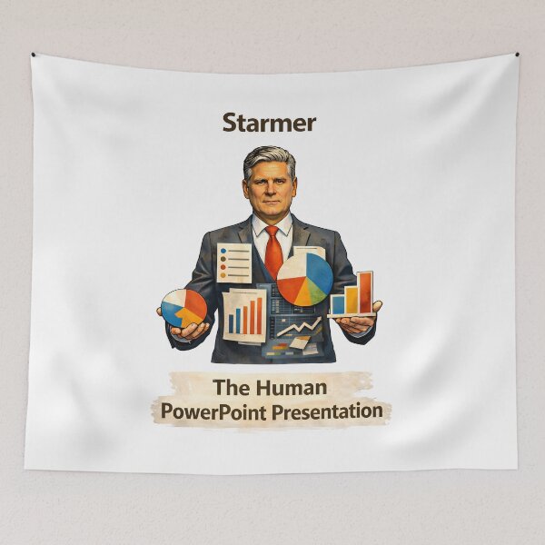 Item preview, Starmer Data Politics Satire The Human PowerPoint Presentation. designed and sold by The-T-In-Retro.