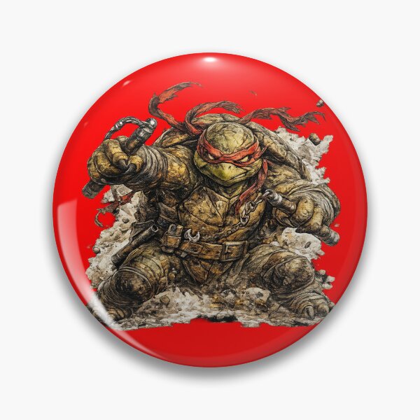 Item preview, Brutal Ninja Turtle with Nunchaku – Hand Drawn Colored Pencil Sticker Illustration designed and sold by Felixuss.