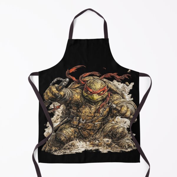 Item preview, Brutal Ninja Turtle with Nunchaku – Hand Drawn Colored Pencil Sticker Illustration designed and sold by Felixuss.