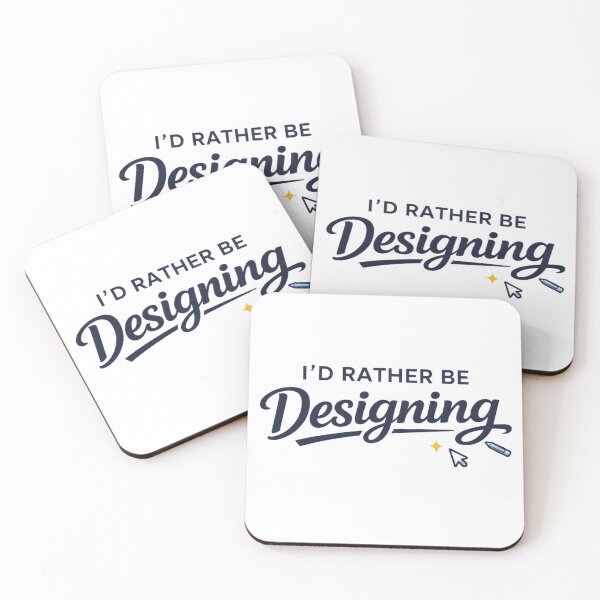 Item preview, I'd Rather Be Designing – Funny Graphic Designer designed and sold by WildWonderfulWear.