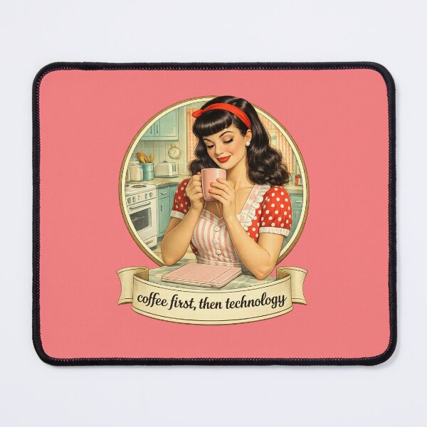 Item preview, Vintage lady holding a mug of coffee designed and sold by BritishDelights.