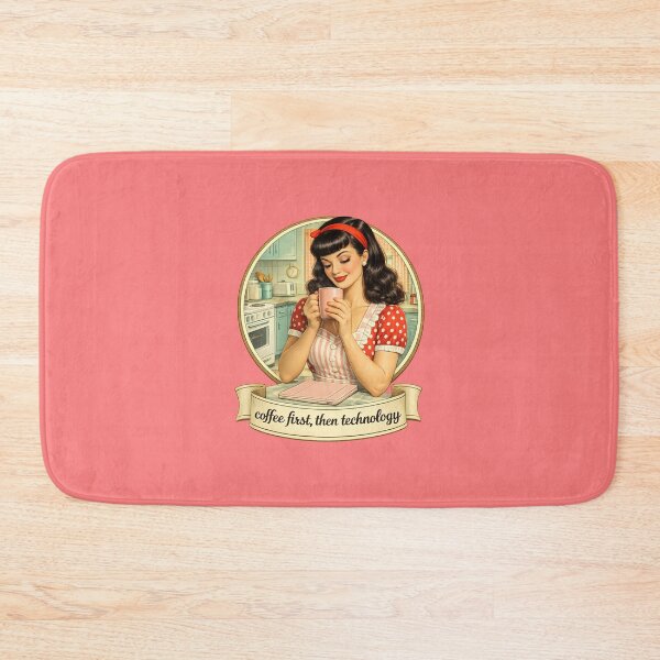 Item preview, Vintage lady holding a mug of coffee designed and sold by BritishDelights.
