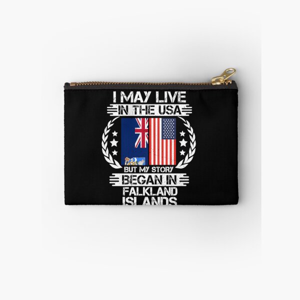 Item preview, I May Live In The USA But My Story Began In Falkland Islands designed and sold by CosmoKitsch.