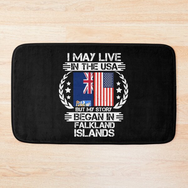 Item preview, I May Live In The USA But My Story Began In Falkland Islands designed and sold by CosmoKitsch.