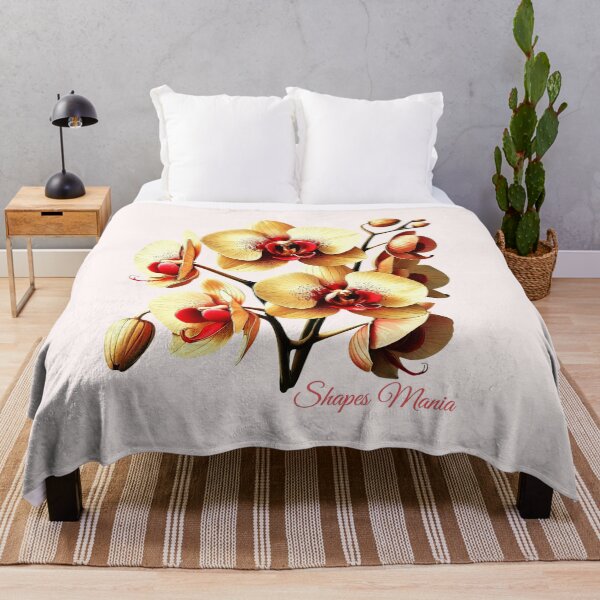 Item preview, Vibrant Yellow Red Pink Orchid Elegance Shapes Mania designed and sold by Shapes-Mania.