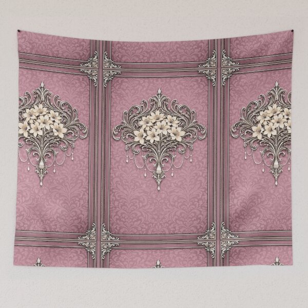 Item preview, Mauve Damask & White Lilies designed and sold by DesignsByPrnces.