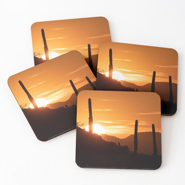 Item preview, Arizona sunset with Saguaro cactuses designed and sold by SchelzHorizons.