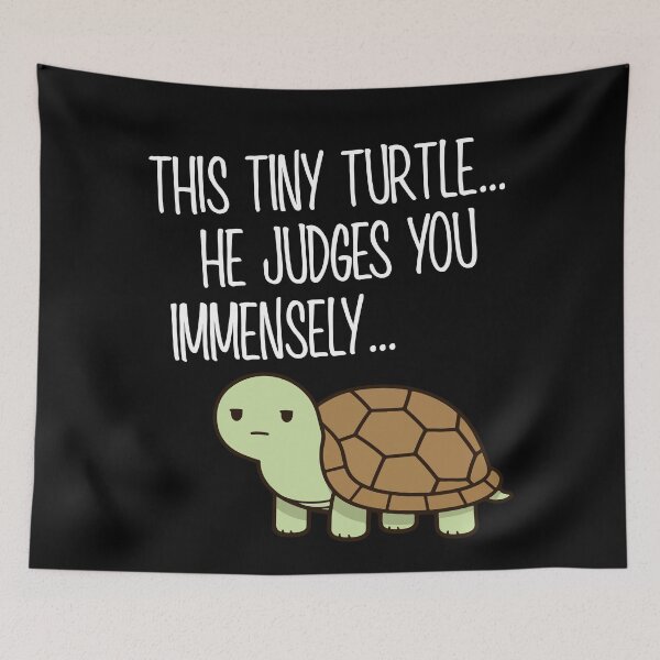 Item preview, this tiny turtle he judges you immensely designed and sold by khallidaart.