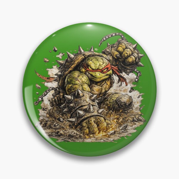 Item preview, Brutal Battle Turtle Warrior – Hand Drawn Colored Pencil Sticker Illustration designed and sold by Felixuss.