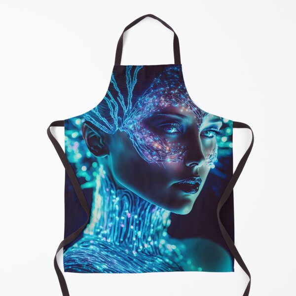 Item preview, Luminous Cybernetic Humanoid Being - Digital Art with Futuristic and Cybernetic Style designed and sold by Hipatye26.