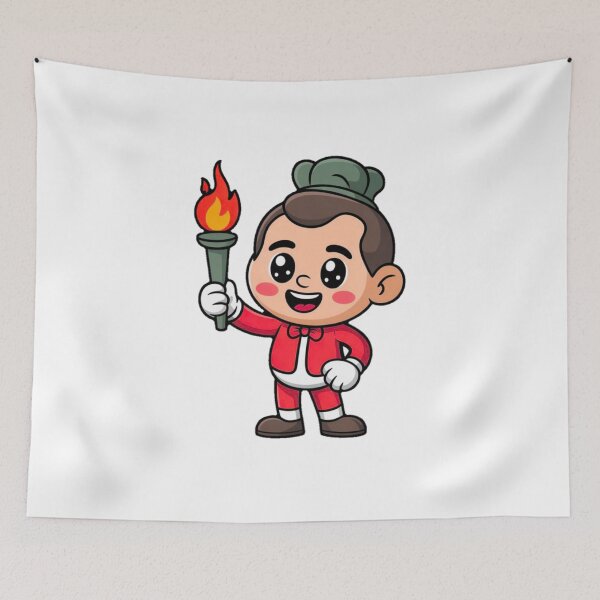 Item preview, Valencia Fire Festival Folk Style Illustration designed and sold by YounexxART.