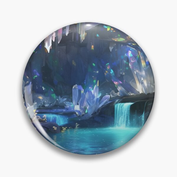 Item preview, Mystical Crystal Cave — Fantasy Waterfall Cavern designed and sold by SarahRoseZenaun.