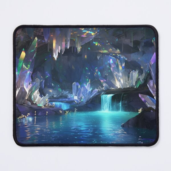 Item preview, Mystical Crystal Cave — Fantasy Waterfall Cavern designed and sold by SarahRoseZenaun.