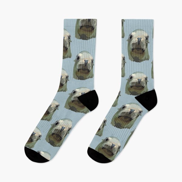 Item preview, S is for Sealion,Sea Lion Artwork – Marine Mammal Illustration and Coastal Wildlife Design designed and sold by PrettylittlepastelUk.