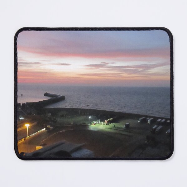 Item preview, Folkestone Harbour Arm with Sunrise Pink Sky designed and sold by Katy Fryd.