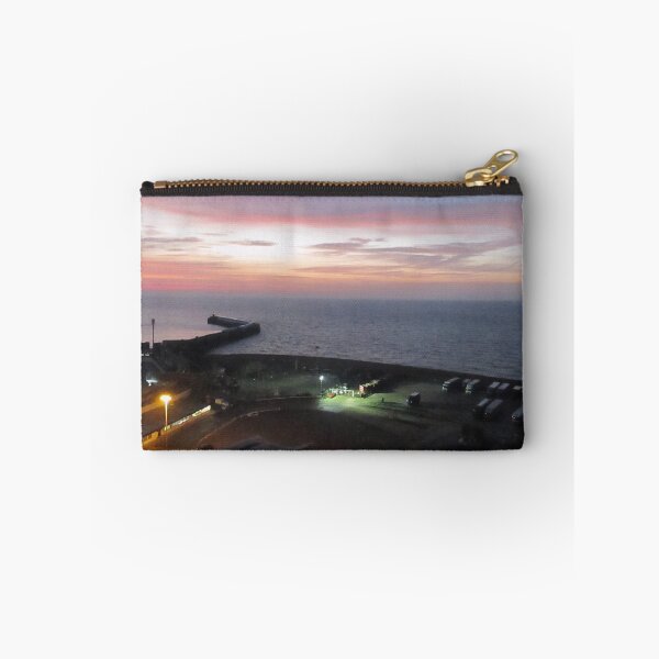 Item preview, Folkestone Harbour Arm with Sunrise Pink Sky designed and sold by Katy Fryd.