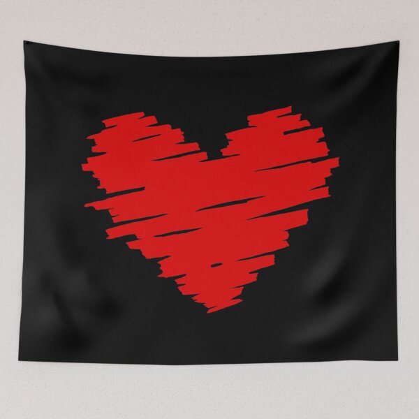 Item preview, Red Heart scribble designed and sold by RedStormCloud.