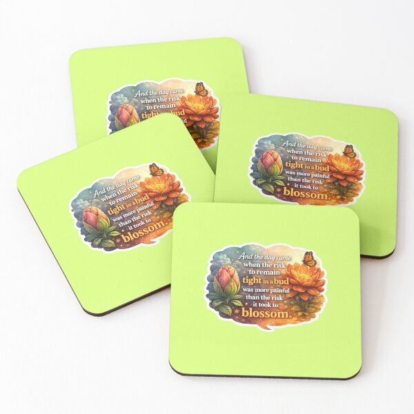 Item preview, Risk to Blossom Floral Growth Motivational Sticker designed and sold by Scro-Ciob-Shop.