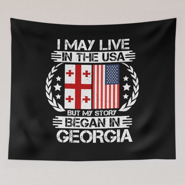 Item preview, I May Live In The USA But My Story Began In Georgia   designed and sold by CosmoKitsch.