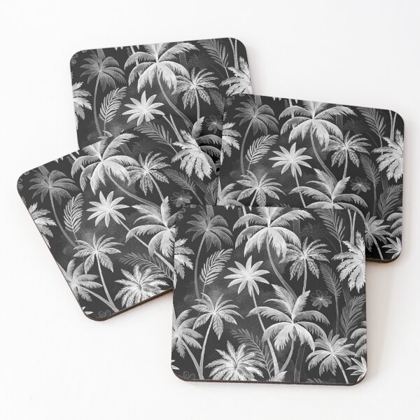 Item preview, Oasis with Tropical Palm Trees at Midnight designed and sold by AOCollections.