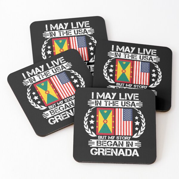 Item preview, I May Live In The USA But My Story Began In Grenada  designed and sold by CosmoKitsch.