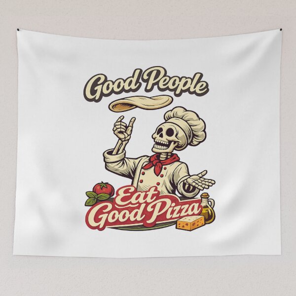 Item preview, Good People Eat Good Pizza designed and sold by LuveraxArt.