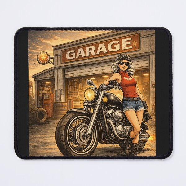 Item preview, Motorcycle Grandma Retro Biker Garage Vintage Motorcycle Rider Design designed and sold by TKOprintdesigns.